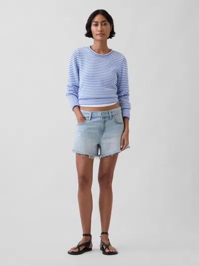 Gap 4" Mid Rise Ultrasoft Relaxed Cutoff Shorts In Brown