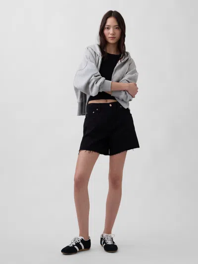 Gap 4" Mid Rise Ultrasoft Relaxed Cutoff Shorts In Gray