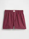 Gap 4.5" Poplin Boxers In Red