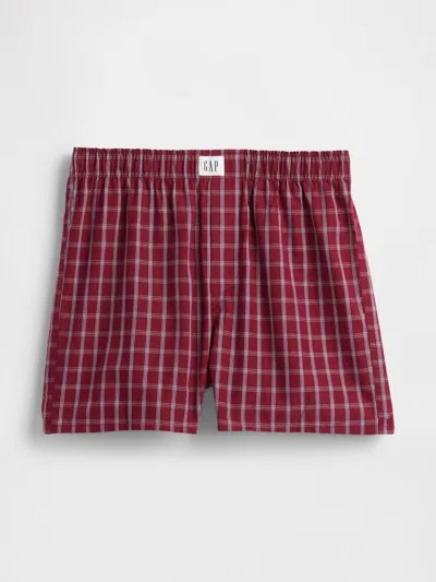 Gap 4.5" Poplin Boxers In Red