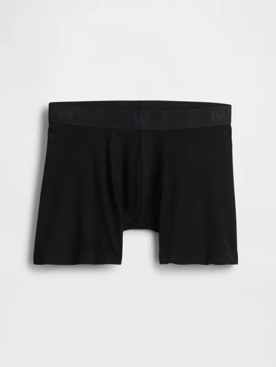 Gap 5" Organic Stretch Cotton Boxer Briefs In Black