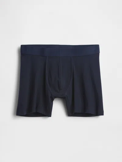 Gap 5" Organic Stretch Cotton Boxer Briefs In Blue