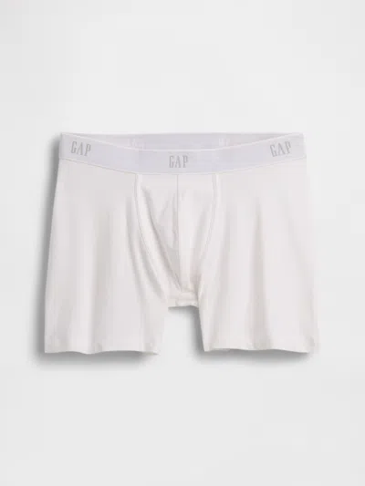 Gap 5" Organic Stretch Cotton Boxer Briefs In White