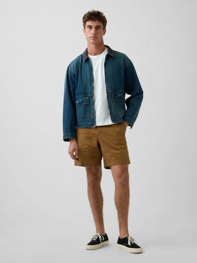 Gap 7" Relaxed Shorts In Brown
