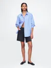 Gap 8" Mid Rise '90s Loose Denim Bermuda Shorts In Black