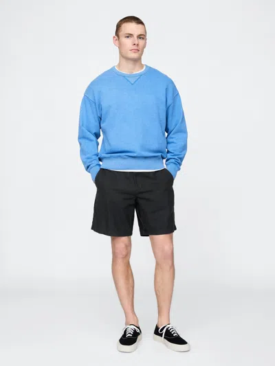 Gap 8" Linen-cotton Shorts In Black