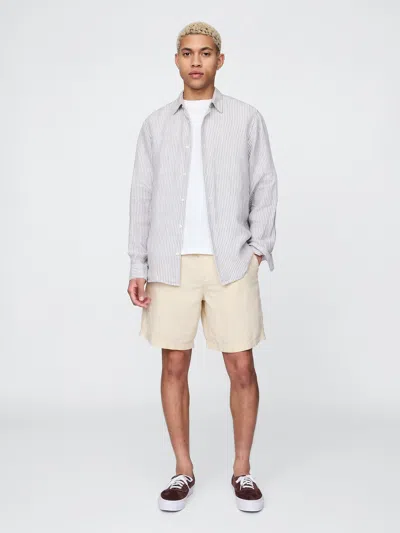 Gap 8" Linen-cotton Shorts In Chino