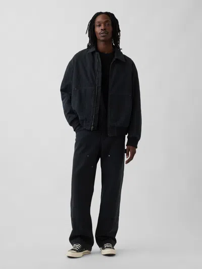 Gap '90s Loose Canvas Double-knee Carpenter Pants In Black