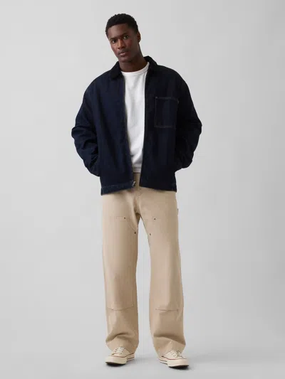 Gap '90s Loose Canvas Double-knee Carpenter Pants In Brown