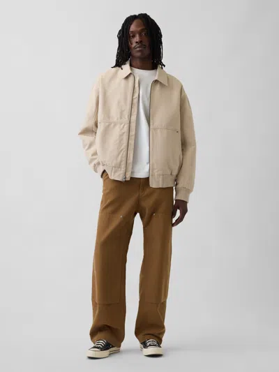 Gap '90s Loose Canvas Double-knee Carpenter Pants In Brown