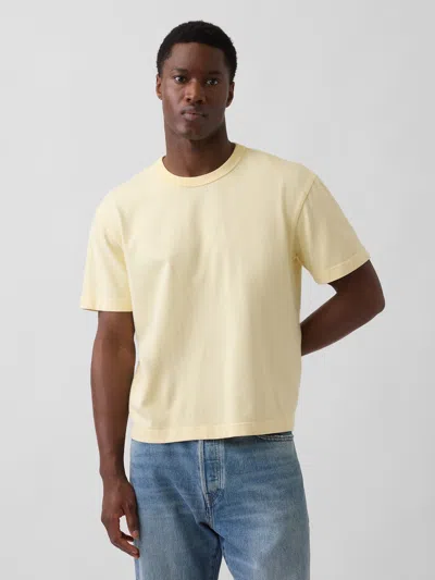 Gap Adult Heavyweight Crop T-shirt In Yellow