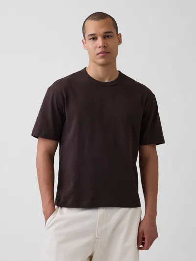 Gap Adult Heavyweight Crop T-shirt In Brown