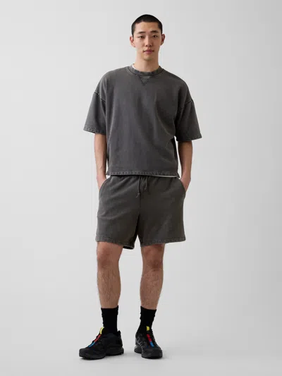 Gap Adult Heavyweight French Terry Sweat Shorts In Black