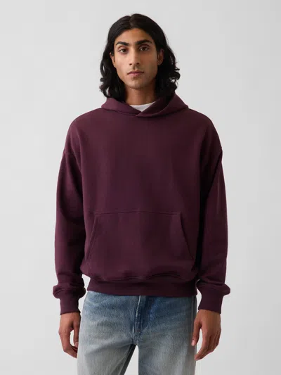 Gap Adult Heavyweight Oversized Hoodie In Bordeaux Purple