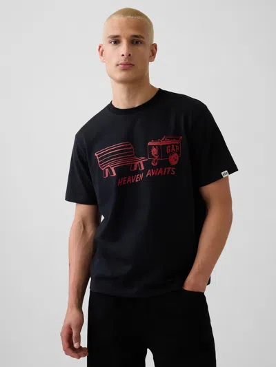 Gap Adult Los Tacos No. 1 Relaxed Graphic T-shirt In Black