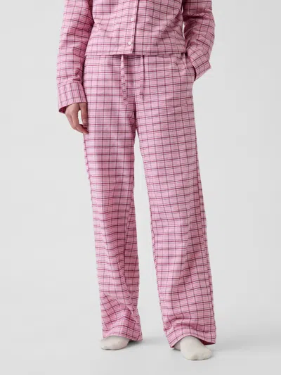 Gap Adult Softest Flannel Pj Pants In Pink Plaid