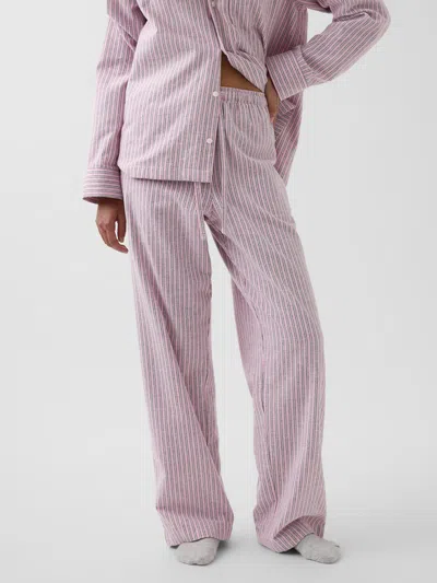 Gap Adult Softest Flannel Pj Pants In Pink Stripe