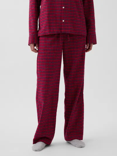 Gap Adult Softest Flannel Pj Pants In Red Tartan