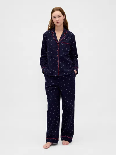 Gap Adult Softest Flannel Pj Set In Blue