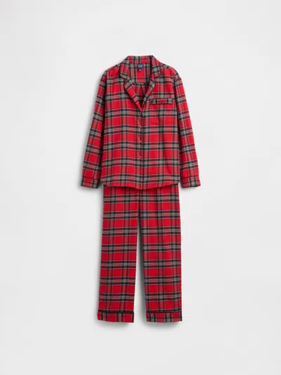 Gap Adult Softest Flannel Pj Set In Red