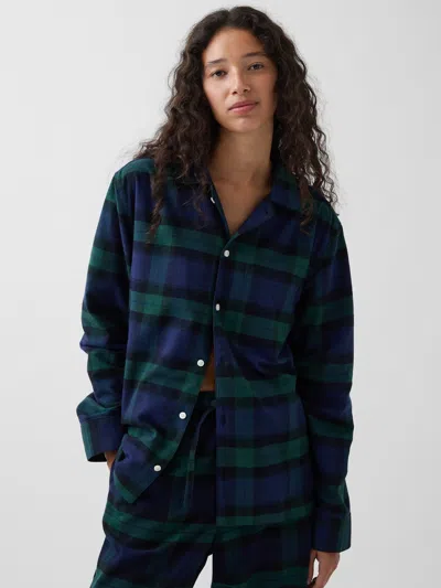 Gap Adult Softest Flannel Pj Shirt In Blackwatch Plaid