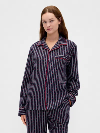 Gap Adult Softest Flannel Pj Shirt In Blue