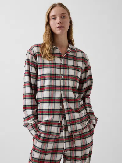 Gap Adult Softest Flannel Pj Shirt In Red Plaid