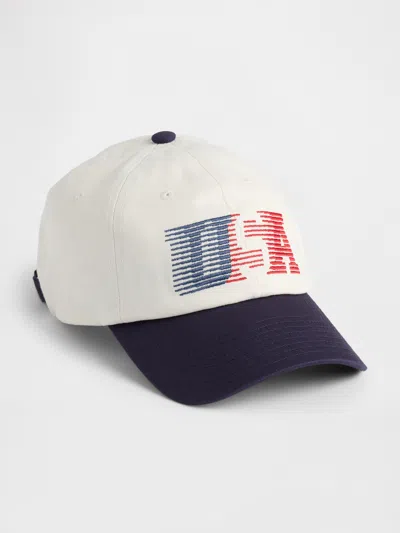 Gap Adult Team Usa Baseball Hat In White