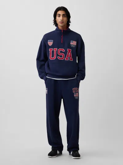Gap Adult Team Usa Heavyweight Sweatpants In Blue