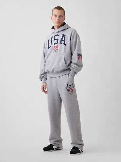 Gap Adult Team Usa Heavyweight Sweatpants In Gray
