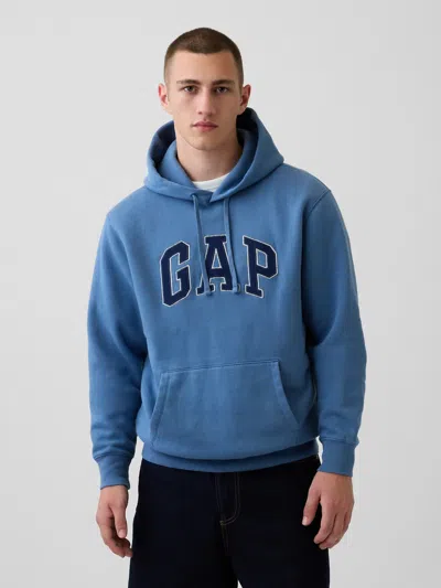 Gap Adult Vintagesoft Arch Logo Hoodie In Bainbridge Blue