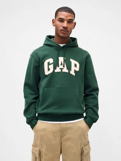 Gap Adult Vintagesoft Arch Logo Hoodie In Green