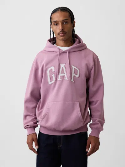 Gap Adult Vintagesoft Arch Logo Hoodie In Wispy Pink Mauve