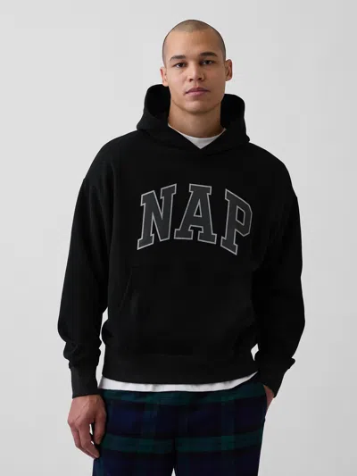 Gap Adult Vintagesoft Nap Logo Hoodie In Animal Print