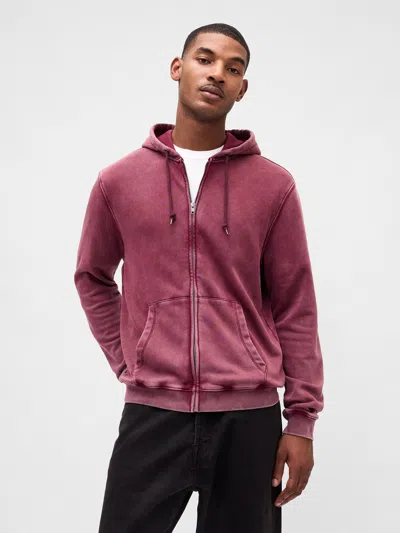 Gap Adult Vintagesoft Zip Hoodie In Red