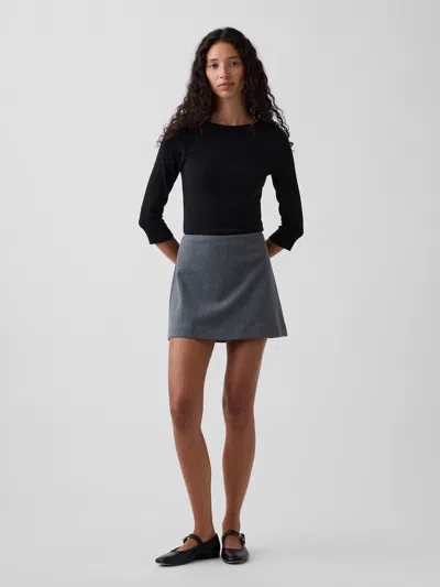 Gap A-line Mini Skort In Dark Grey