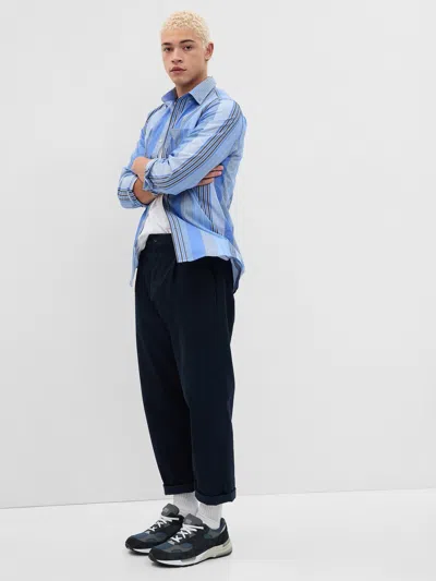 Gap All-day Poplin Shirt In Standard Fit In Variegated Stripe