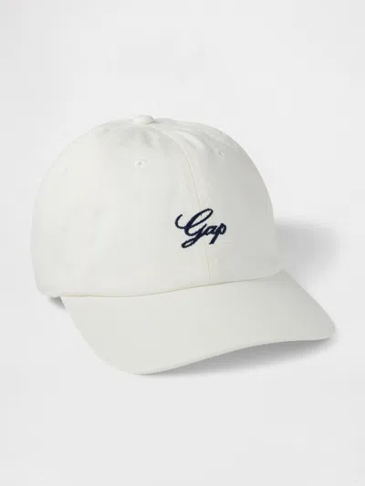 Gap Americana Logo Denim Baseball Hat In White Denim