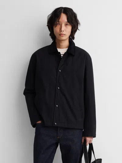 Gap × A.p.c. Coated Canvas Coaches Jacket In Black