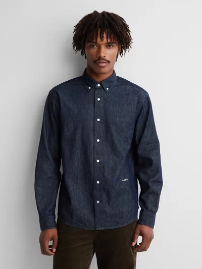 Gap × A.p.c. Denim Relaxed Shirt In Rinse Macaurthur