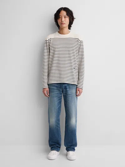 Gap × A.p.c. Japanese Denim Relaxed Straight Jeans In Med Voltaire