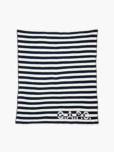 Gap × A.p.c. Logo Stripe Blanket In Off White