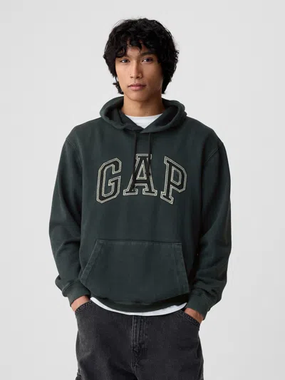 Gap Arch Logo Ripstop Hoodie In Black