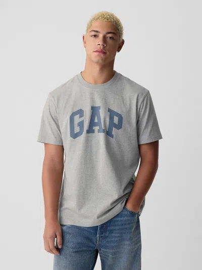 Gap Arch Logo T-shirt In Light Gray
