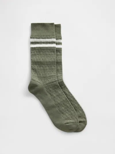 Gap Argyle Varsity Crew Socks In Green