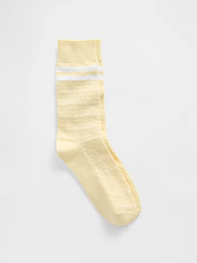 Gap Argyle Varsity Crew Socks In Yellow