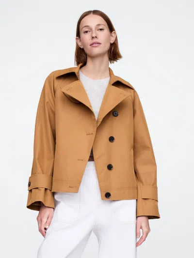 Gap Asymmetrical Trench Jacket In Riverbed Brown