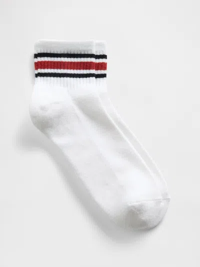 Gap Athletic Quarter Crew Socks In Red