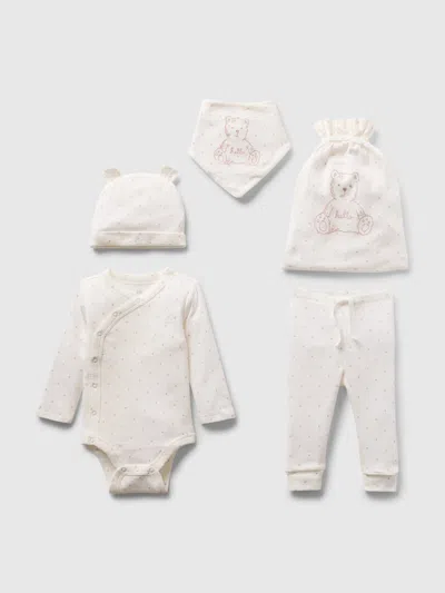 Gap Baby Organic Cotton 5-piece Gift Set In Off White