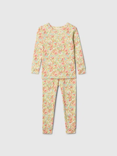 Gap Kids' Baby & Toddler Organic Brushed Cotton Pj Set In Pale Banana Yellow